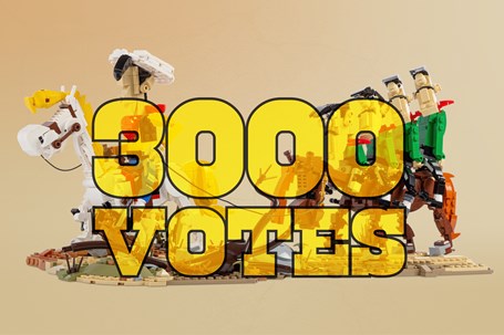 al ruim 3000 stemmen voor Lucky Luke