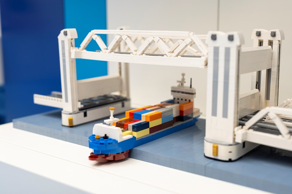 LEGO scale model Botlek Bridge